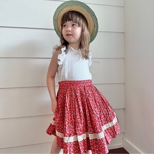 Vintage Calico Floral Print Prairie Style Skirt size 4/5